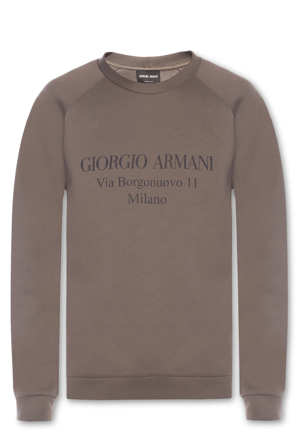 VbjdevelopmentsShops Albania armani jeans Brown Sweatshirt with logo Giorgio Armani